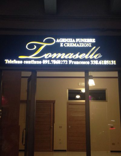 Tomasello Insegna luminosa a Bagheria, Palermo